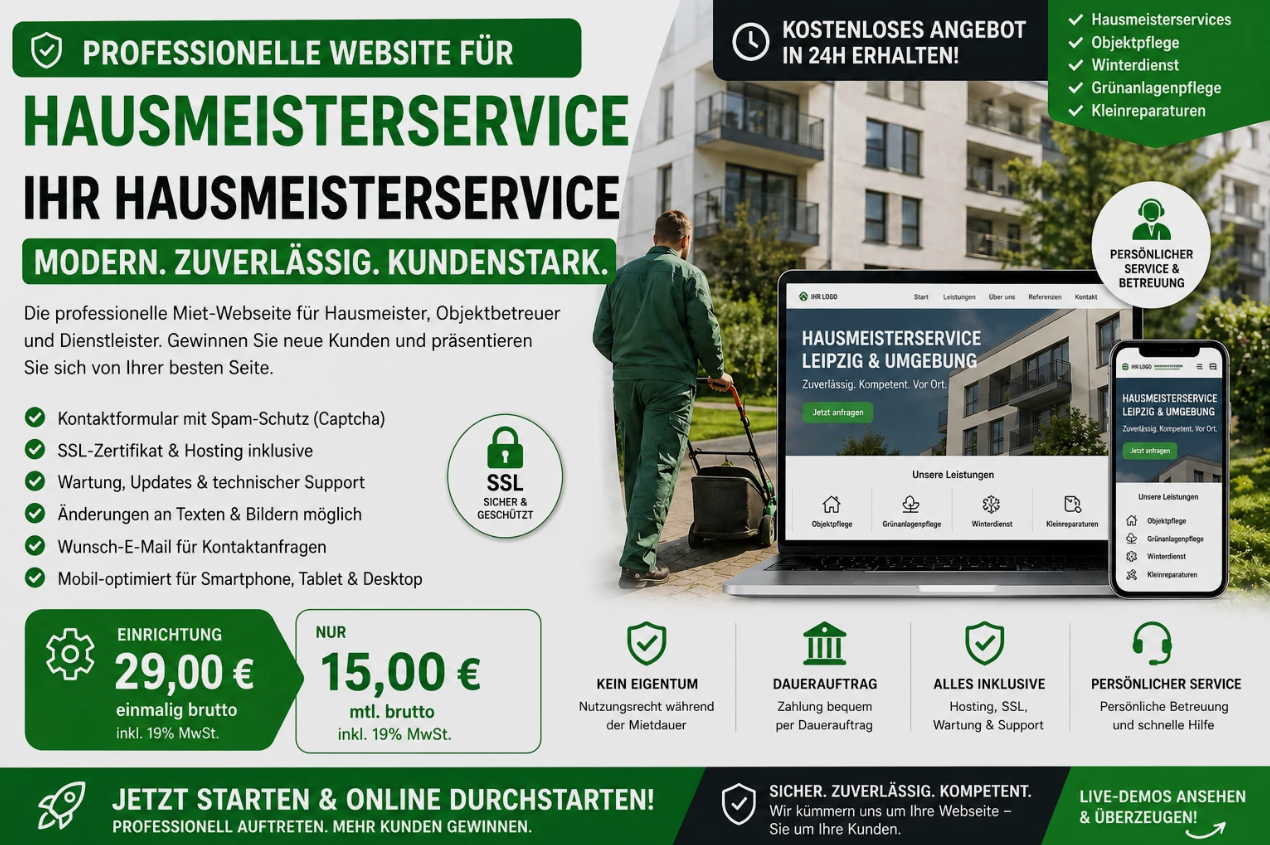 Demo Webseite Hausmeisterservice