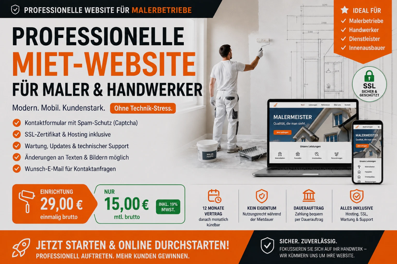 Demo Webseite Maler und Handwerker