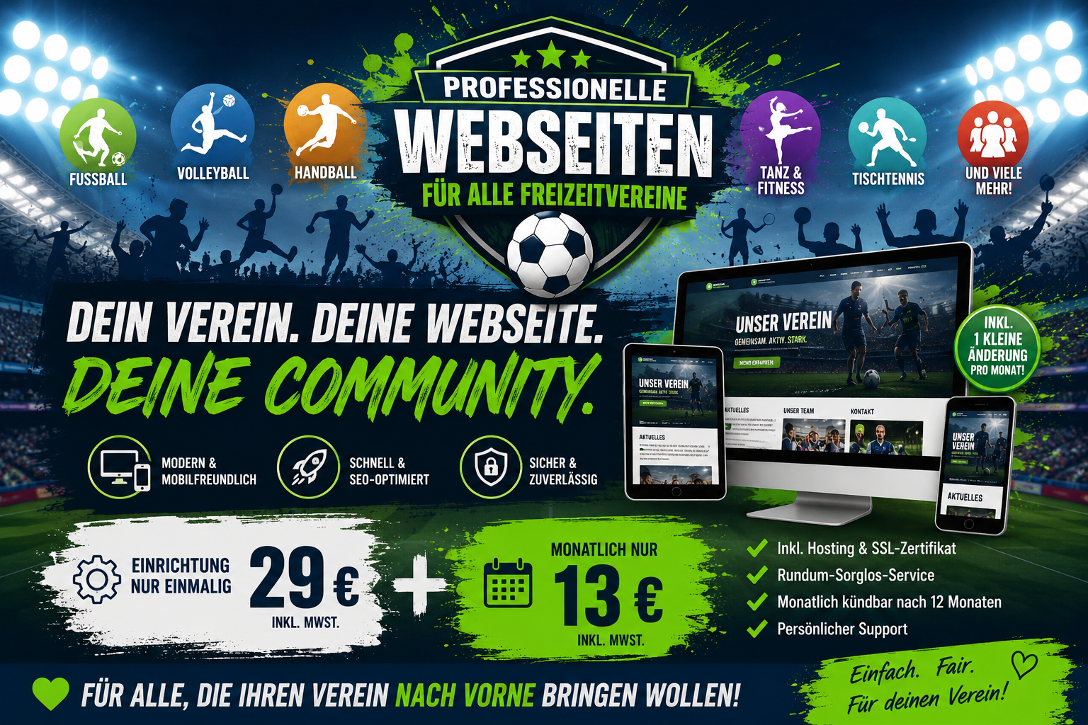 Demo Vereinsseite Freizeitverein Sportverein